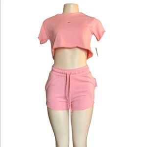Bright Pink Shorts Set